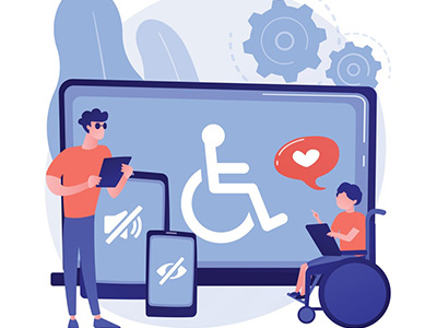 An illustration represents electronic accessibility.