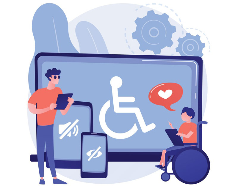 An illustration represents electronic accessibility.